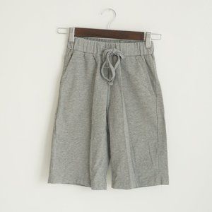 Grey Longline High Waist Sweat shorts